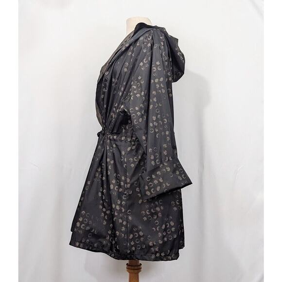 IC Connie K Jacket Black Brown Polka Dot Parachute Tie Front Women's Size 1X - Picture 3 of 7